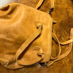 Able Caramel Leather crossbody